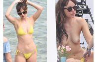 xxx Dakota Johnson Desnuda Mostrando las Tetas en la Playa -famosas-en-toplles-descuidos-tetas-vulva-porno-celebrity-porn-icelebrityporn (1)