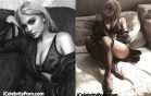 Famosa Kylie Jenner desnuda mientras se fuma un cigarro